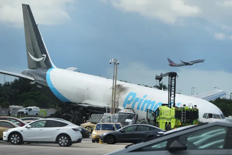 Investigators probe Amazon cargo jet crash